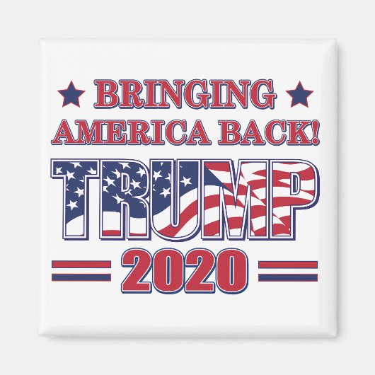 2020年アメリカ・バックトランプ マグネット (正面)