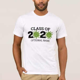 2020年ウイルスおもしろいの卒業名前をカスタムする Tシャツ