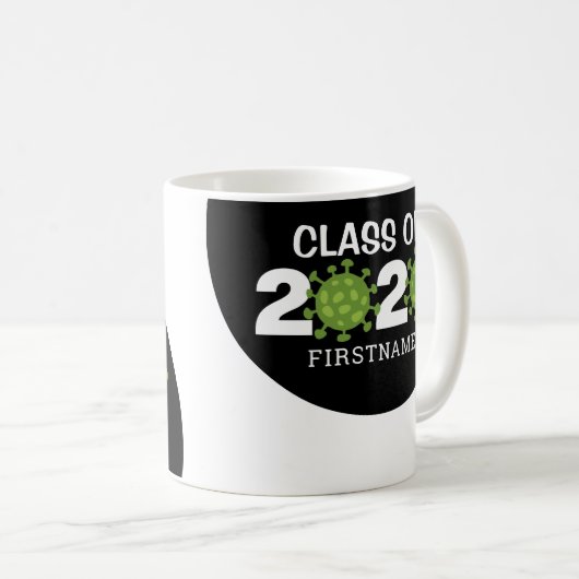 2020年ウイルスおもしろい仮想卒業クラス コーヒーマグカップ (正面右)