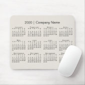 2020年カシンプルレンダー（ベージュに会社名） マウスパッド (マウス)