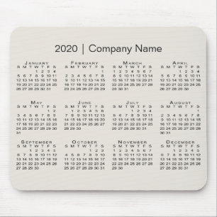2020年カシンプルレンダー(ベージュに会社名) マウスパッド