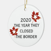 2020年カナダUSA彼らは閉鎖縁どした セラミックオーナメント (左)