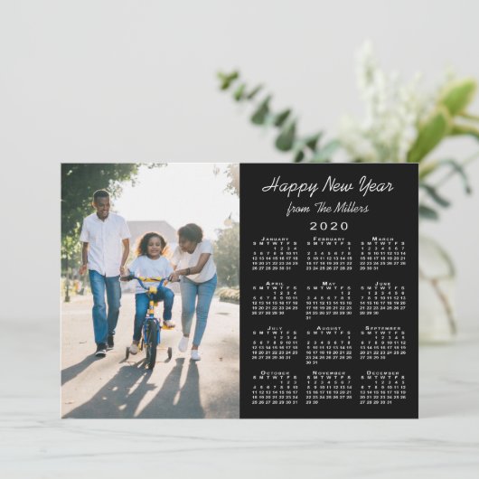 2020年カレモダンンダーブラック2写真新年おめでとう シーズンカード (スタンド正面)