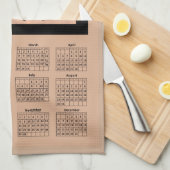 2020年カレンダードレスセージ馬術 キッチンタオル (四つ折り)