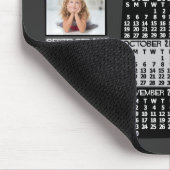 2020年カレンダー黒写真モダンコラージュ マウスパッド (コーナー)