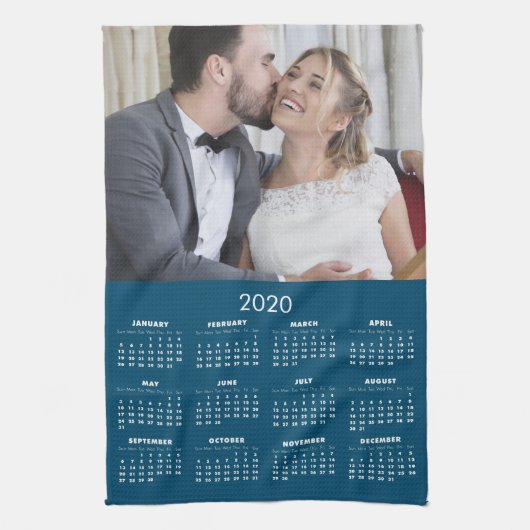 2020年カレンダー あなたの写真 キッチンタオル (縦)