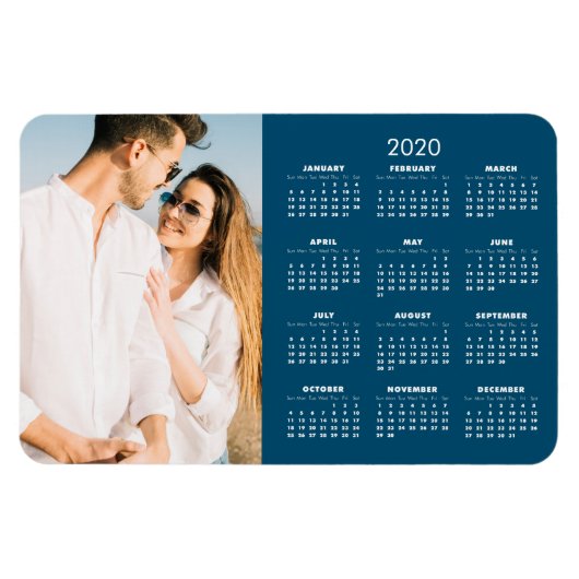 2020年カレンダー あなたの写真 マグネット (横)