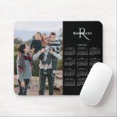 2020年カレンダー・カスタム写真（モノグラム） （黒） マウスパッド (マウス)