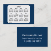 2020年カレンダー(Janz Police Box Blue Euro) 名刺 (正面/裏面)