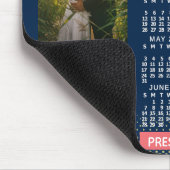 2020年カレンダーNavy Coral金ゴールドファミリーフォトコラージュ マウスパッド (コーナー)