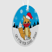 2020年キツネ酒2020おもしろい年 オーナメント (正面)