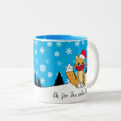 2020年キツネ酒2020おもしろい年 ツートーンマグカップ (正面右)