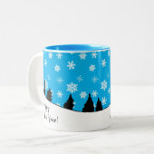 2020年キツネ酒2020おもしろい年 ツートーンマグカップ (正面左)