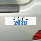 2020年キャップと卒業証書のクラス(青) バンパーステッカー (車上)