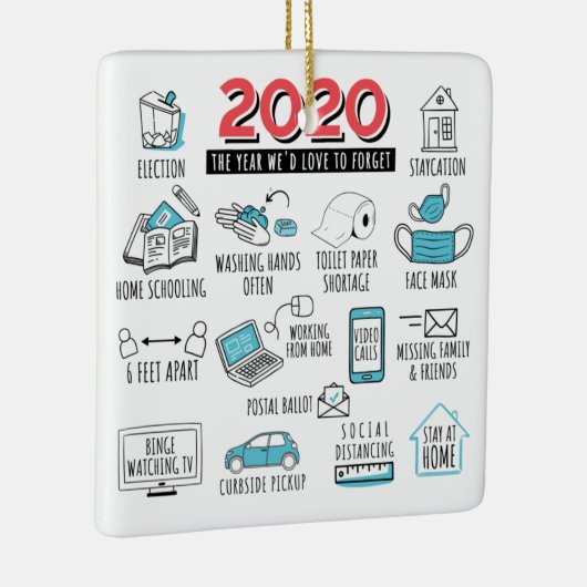 2020年クおもしろいリスマス検疫記念 セラミックオーナメント (右)