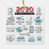 2020年クおもしろいリスマス検疫記念 セラミックオーナメント (正面)