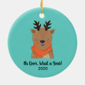 2020年クリスマスツリーおもしろいのCeああ鹿 セラミックオーナメント (裏面)