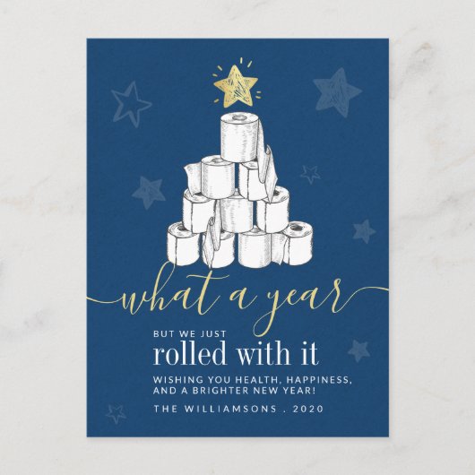 2020年クリスマスツリートイレ紙 シーズンポストカード (正面)