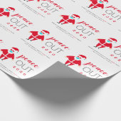 2020年クリスマス、サンタマスクの平おもしろい和を祈る ラッピングペーパー (角)