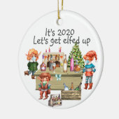 2020年コビデビワインを盛り上げおもしろいよう セラミックオーナメント (左)