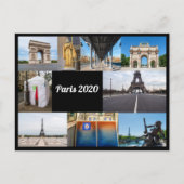 2020年コロナウイルスのパンデミック時のパリ ポストカード (正面)