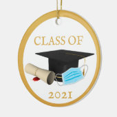 2020年コロナウイルスマスクコービデ セラミックオーナメント (左)