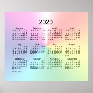 2020年シャイマー壁掛けカレンダー / Janz Print ポスター