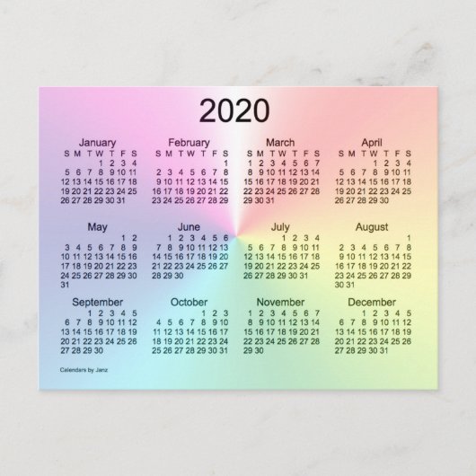 2020年シャイマー ミニカレンダー / Janz ポストカード (正面)