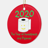 2020年スウェットパンツとパジャマの年 セラミックオーナメント (左)