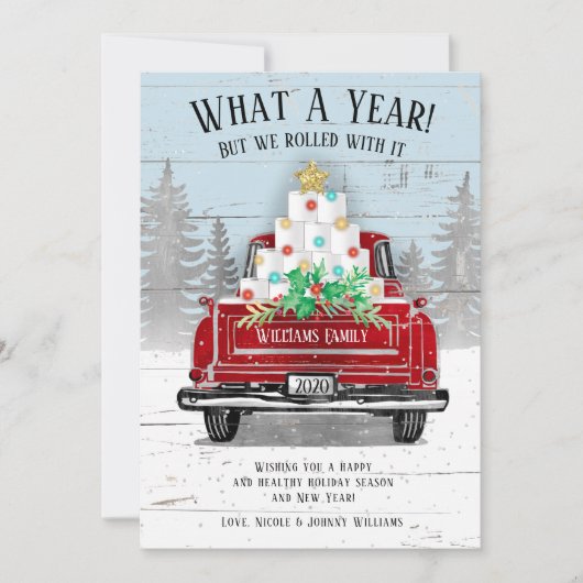 2020年トイレ紙おもしろいヴィンテージトラック シーズンカード (正面)