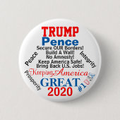 2020年トランプ選大統領の挙 缶バッジ (正面)