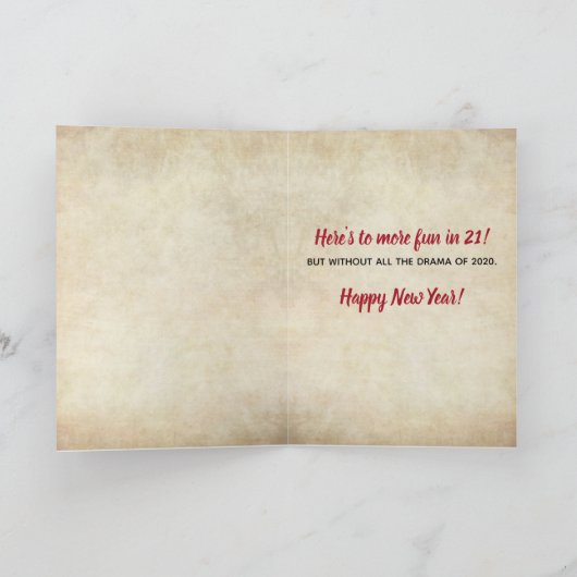 2020年ドラマのないアメリカのゴシック様式の新年 シーズンカード (内部)