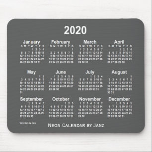 2020年ネオン炭カレンダー(Janz) マウスパッド