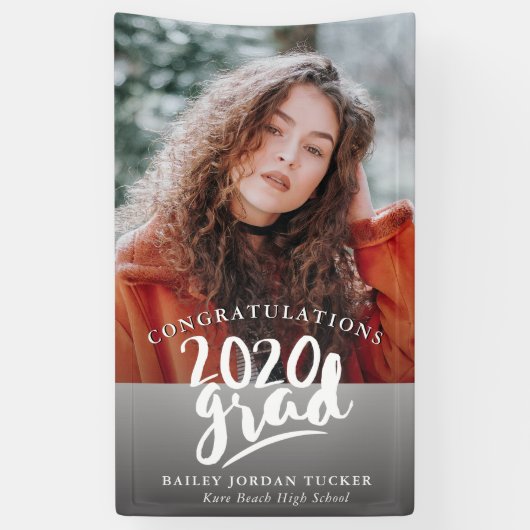 2020年ハンドレター写真卒業 横断幕 (縦)