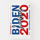 2020年バイデン氏ハリス退役軍人選挙戦 横断幕 (縦)