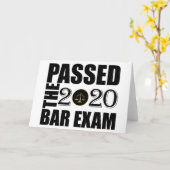 2020年バー試験に合格 カード (黄色い花)