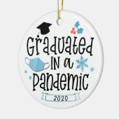 2020年パンデミックのクリスマスオーナメントで卒業 セラミックオーナメント (左)