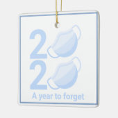 2020年パーソナライズされたパンデミックマスククリスマスツリー セラミックオーナメント (左)