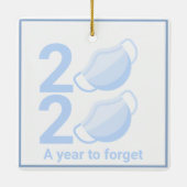 2020年パーソナライズされたパンデミックマスククリスマスツリー セラミックオーナメント (裏面)