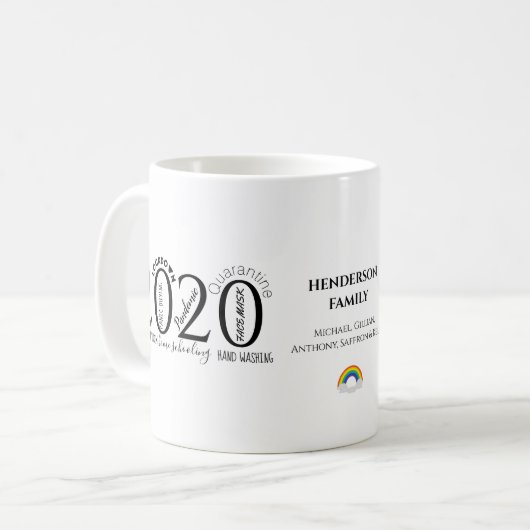 2020年パーソナライズされたパンデミック・コーヒー・マググ コーヒーマグカップ (正面左)