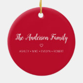 2020年パーソナライズされた仮面とメリークリスマス セラミックオーナメント (裏面)