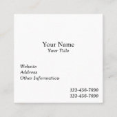 2020年ビジネス熱帯カレンダー スクエア名刺 (裏面)