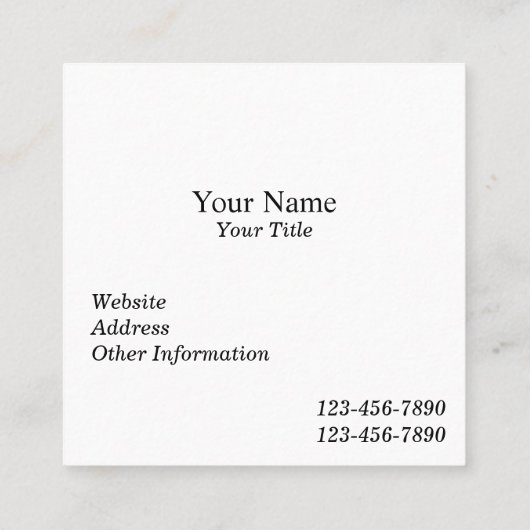 2020年ビジネス熱帯カレンダー スクエア名刺 (裏面)