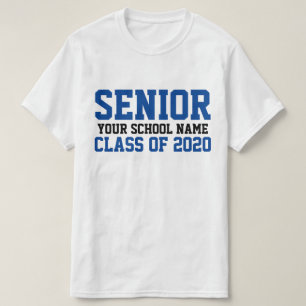 2020年ブルー·スクーカスタムル卒業 Tシャツ
