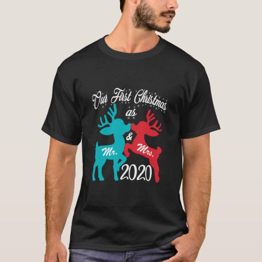 2020年マッチングレア氏とミセスとしての初めてのクリスマス Tシャツ (正面)