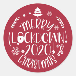 2020年メリーのクリスマス ラウンドシール