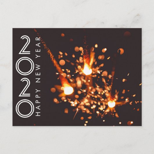2020年モダンの花火スパーカー ポストカード (正面)