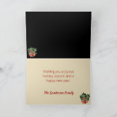 2020年モダン生き残りブラック金ゴールドクリスマス シーズンカード (内部)