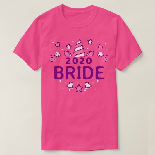 2020年ユニコーンウェディング2 花嫁2020 Tシャツ (デザイン正面)