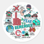 2020年ラウンドハイライトのシールを思い出す ラウンドシール (正面)